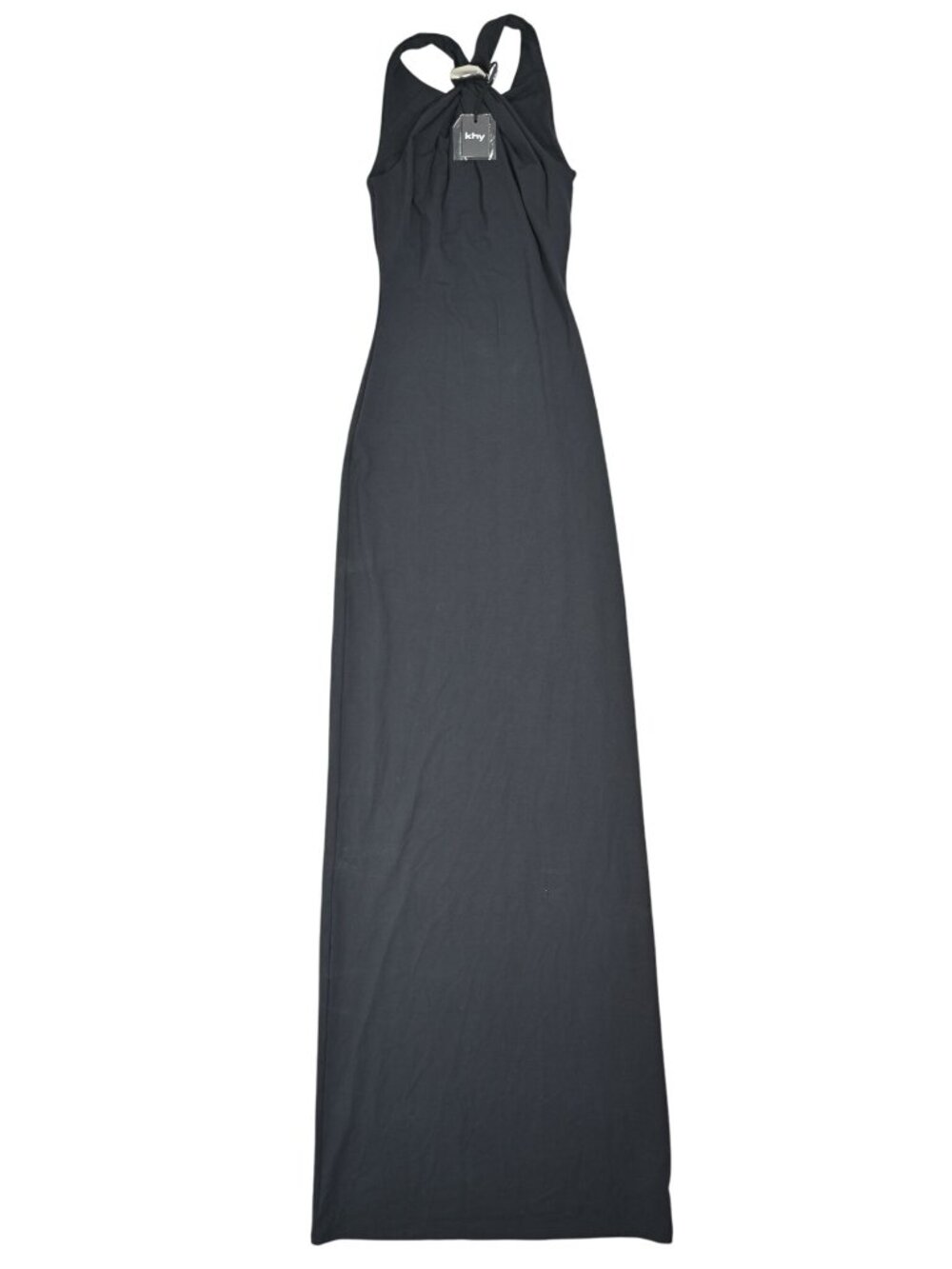 Khy x Grace Ling Pierced Halter Maxi Dress in Black